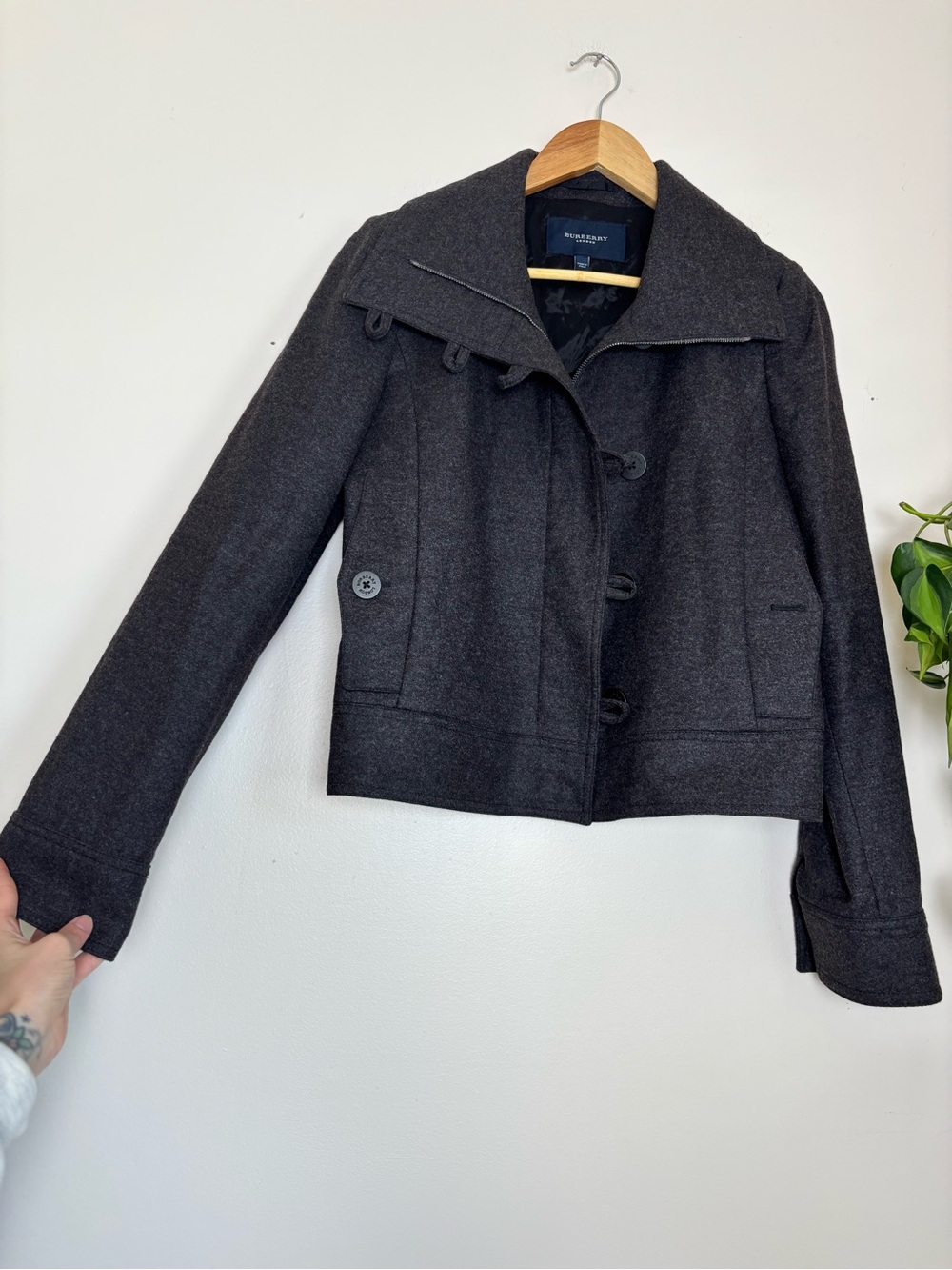 Burberry London Peacoat In Charcoal